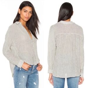 Free people striped popover gauze cotton oversized top such good things